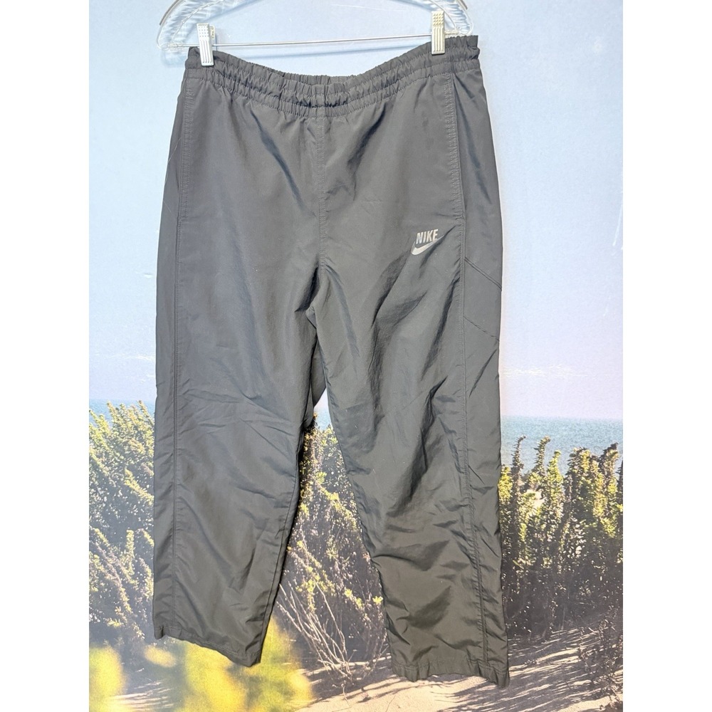 Vintage Y2K Gray Tag Nike Windbreaker Track Pants Mens Size Medium Black